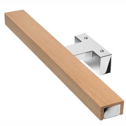 Brilagi - Kylpyhuoneen LED-peilivalo WOODY MIRROR LED/8W/230V 40 cm IP44 tammi/kiiltävä kromi