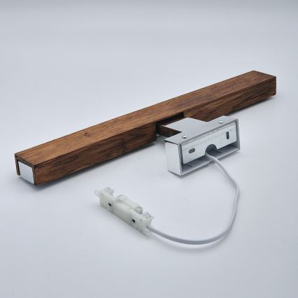 Brilagi - Kylpyhuoneen LED-peilivalo WOODY MIRROR LED/8W/230V 40 cm IP44 tammi kirsikka/kiiltävä kromi