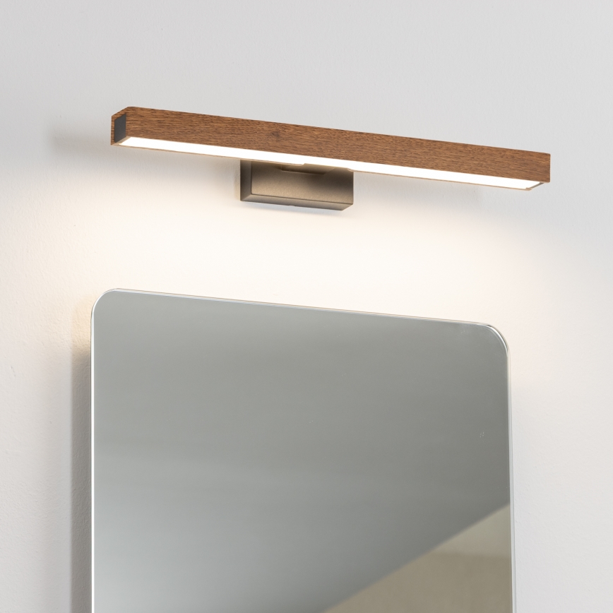 Brilagi - Kylpyhuoneen LED-peilivalo WOODY MIRROR LED/8W/230V 40 cm IP44 tammi kirsikka/musta