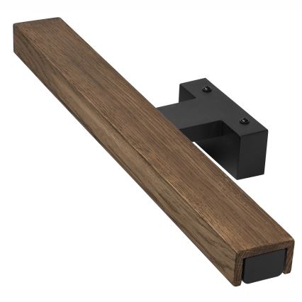 Brilagi - Kylpyhuoneen LED-peilivalo WOODY MIRROR LED/8W/230V 40 cm IP44 tammi saksanpähkinä/musta