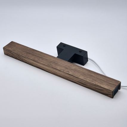 Brilagi - Kylpyhuoneen LED-peilivalo WOODY MIRROR LED/8W/230V 40 cm IP44 tammi saksanpähkinä/musta
