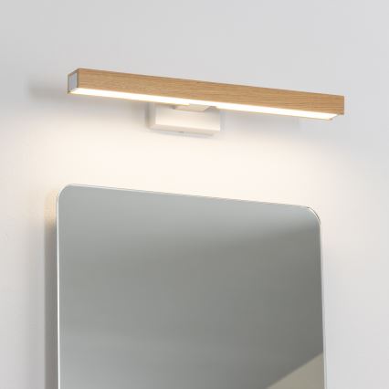 Brilagi - Kylpyhuoneen LED-peilivalo WOODY MIRROR LED/8W/230V 40 cm IP44 tammi/valkoinen