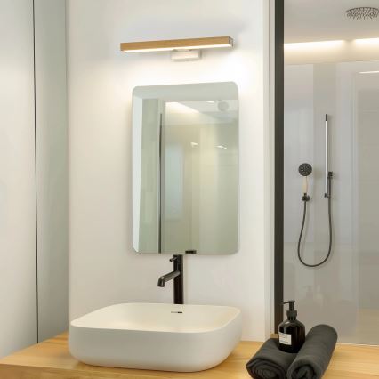 Brilagi - Kylpyhuoneen LED-peilivalo WOODY MIRROR LED/8W/230V 40 cm IP44 tammi/valkoinen