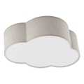 Brilagi - Lasten kattovalaisin NIMBUS LINEN 2xE27/15W/230V beige