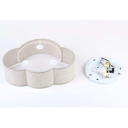 Brilagi - Lasten kattovalaisin NIMBUS MINI LINEN 2xE27/15W/230V 31x43 cm beige