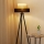 Brilagi - Lattialamppu ASPEN LUNETA 1xE27/15W/230V musta/beige/kerma