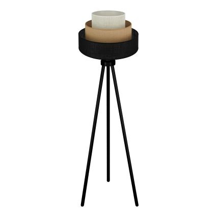 Brilagi - Lattialamppu ASPEN LUNETA 1xE27/15W/230V musta/beige/kerma