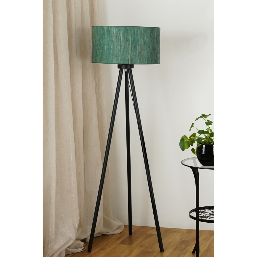 Brilagi - Lattialamppu BOSTON ROLLER 1xE27/15W/230V olki vihreä/kulta