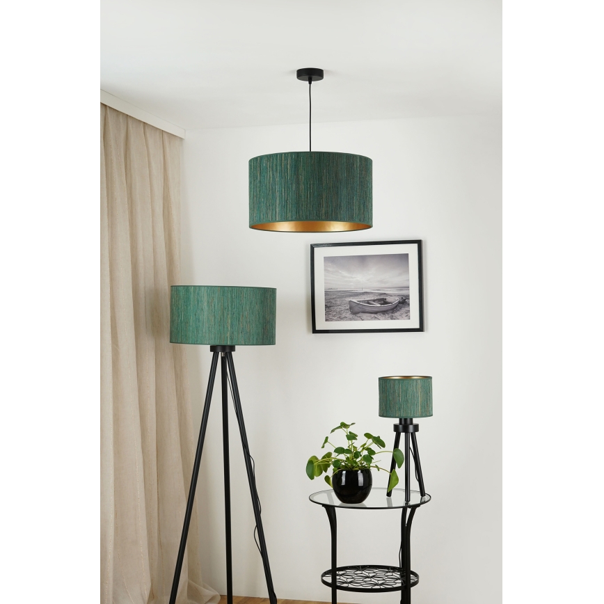 Brilagi - Lattialamppu BOSTON ROLLER 1xE27/15W/230V olki vihreä/kulta