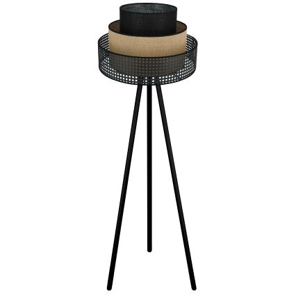 Brilagi - Lattialamppu DAKOTA LUNETA 1xE27/15W/230V musta/beige