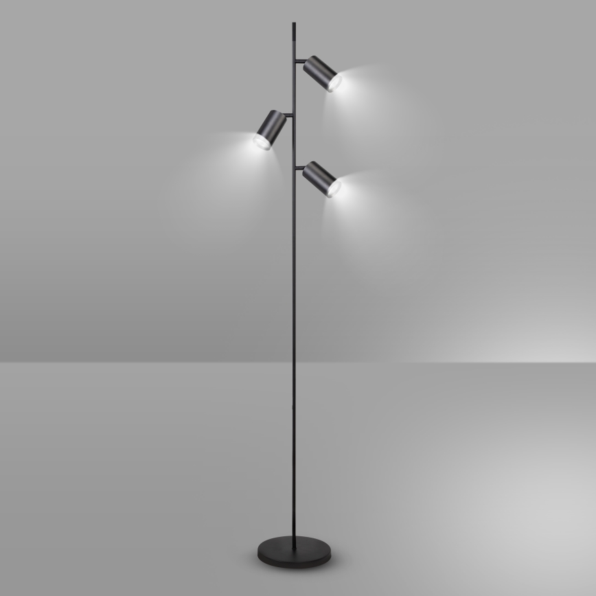 Brilagi - Lattialamppu SELE 3xGU10/30W/230V musta
