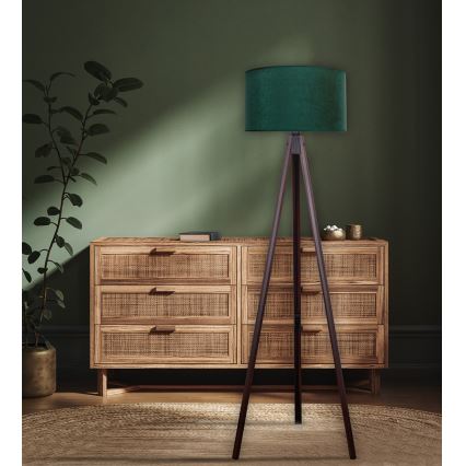 Brilagi - Lattialamppu VELVET 1xE27/60W/230V wenge/vihreä