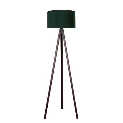 Brilagi - Lattialamppu VELVET 1xE27/60W/230V wenge/vihreä
