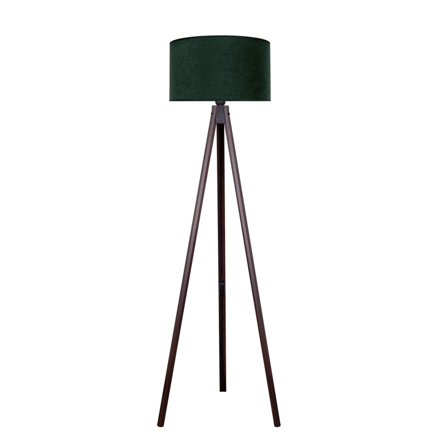 Brilagi - Lattialamppu VELVET 1xE27/60W/230V wenge/vihreä