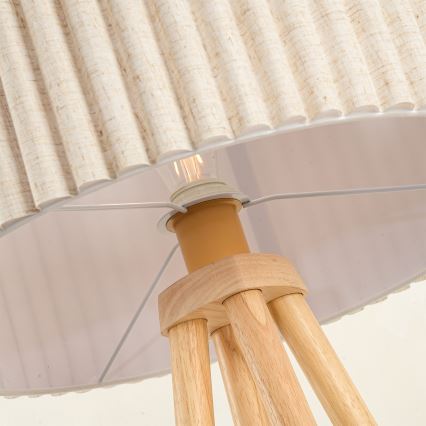 Brilagi - Lattiavalaisin NORDIC WAVE 1xE27/15W/230V kumipuu/pellava