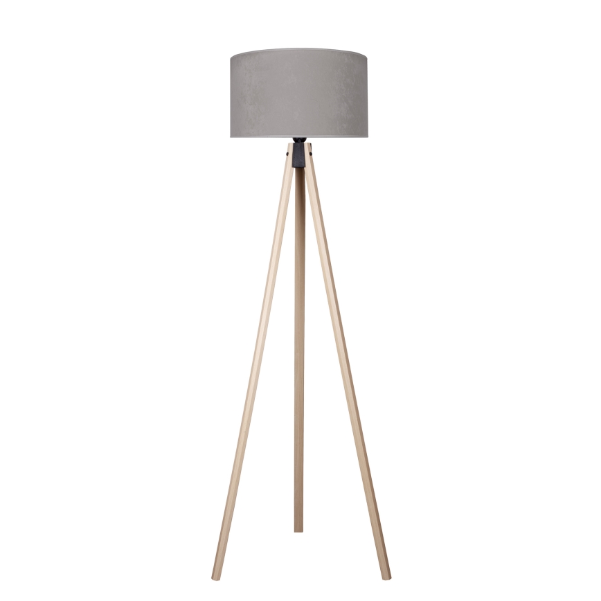 Brilagi - Lattiavalaisin VELVET 1xE27/60W/230V beige/harmaa