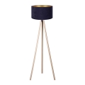 Brilagi - Lattiavalaisin VELVET 1xE27/60W/230V beige/sininen