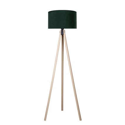 Brilagi - Lattiavalaisin VELVET 1xE27/60W/230V beige/vihreä