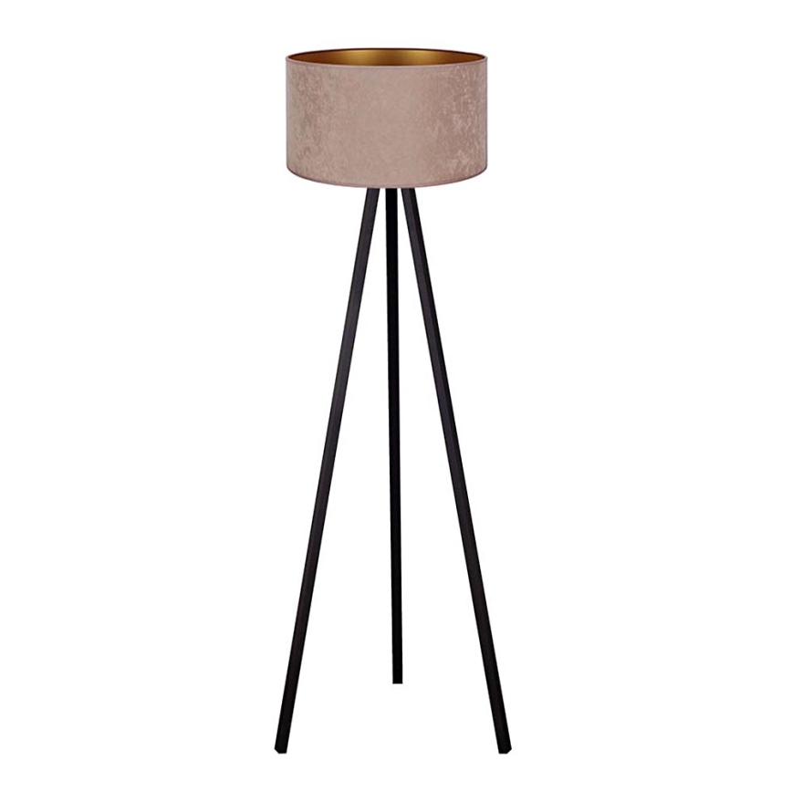 Brilagi - Lattiavalaisin VELVET 1xE27/60W/230V musta/beige