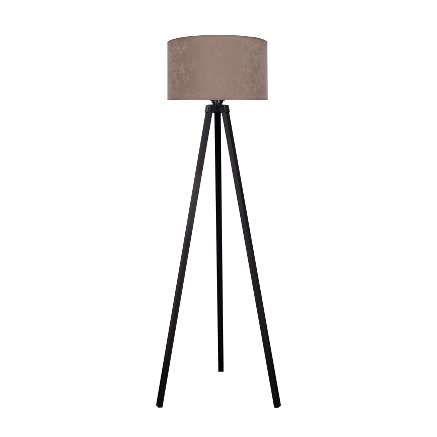 Brilagi - Lattiavalaisin VELVET 1xE27/60W/230V musta/beige