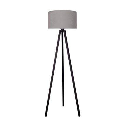 Brilagi - Lattiavalaisin VELVET 1xE27/60W/230V musta/harmaa