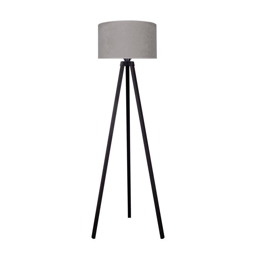 Brilagi - Lattiavalaisin VELVET 1xE27/60W/230V musta/harmaa