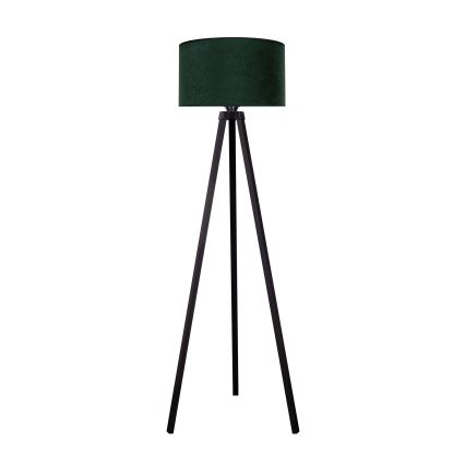 Brilagi - Lattiavalaisin VELVET 1xE27/60W/230V musta/vihreä