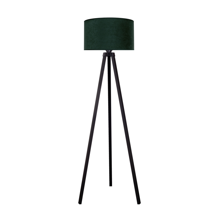 Brilagi - Lattiavalaisin VELVET 1xE27/60W/230V musta/vihreä