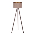 Brilagi - Lattiavalaisin VELVET 1xE27/60W/230V ruskea/beige