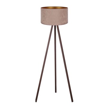 Brilagi - Lattiavalaisin VELVET 1xE27/60W/230V ruskea/beige