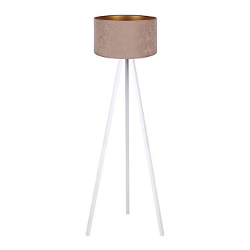 Brilagi - Lattiavalaisin VELVET 1xE27/60W/230V valkoinen/beige