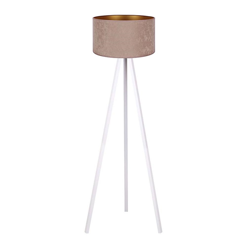 Brilagi - Lattiavalaisin VELVET 1xE27/60W/230V valkoinen/beige
