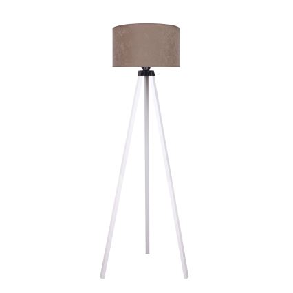 Brilagi - Lattiavalaisin VELVET 1xE27/60W/230V valkoinen/beige
