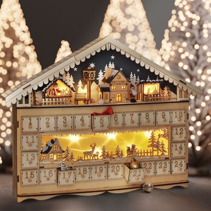 Brilagi - LED-adventtikalenteri LED/2xAA mänty