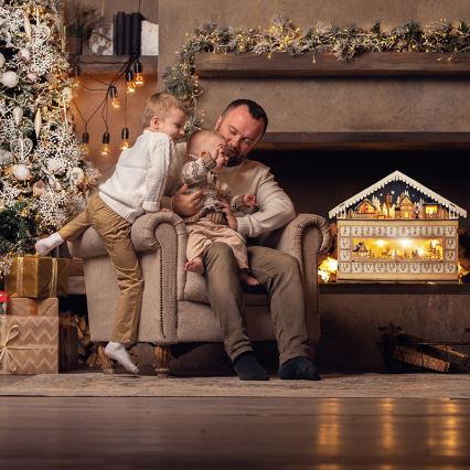 Brilagi - LED-adventtikalenteri LED/2xAA mänty