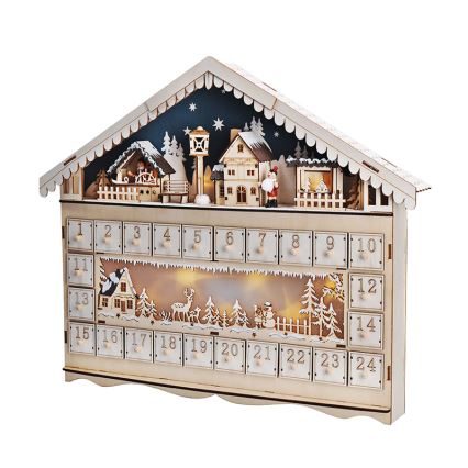 Brilagi - LED-adventtikalenteri LED/2xAA mänty