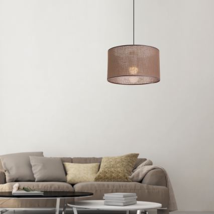Brilagi - LED Kattovalaisin johdolla ANTHONY 1xE27/60W/230V tammi-pähkinä/ruskea
