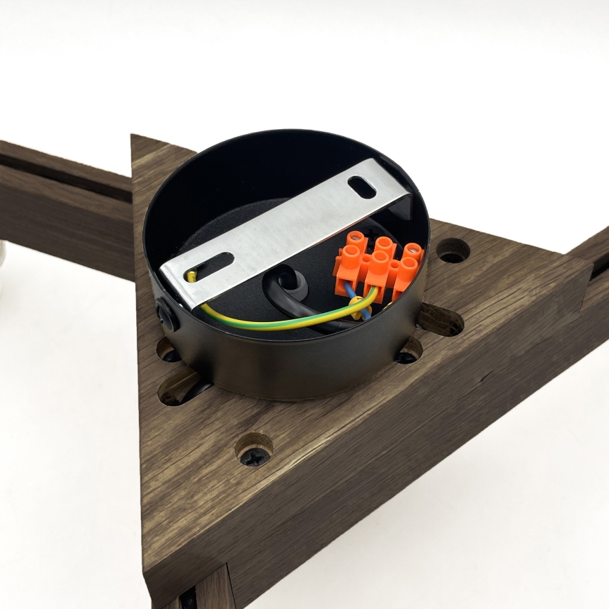 Brilagi - LED Pinta kattovalaisin ANTHONY 3xE14/40W/230V tammi-pähkinä/ruskea