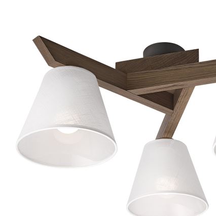 Brilagi - LED Pinta kattovalaisin ANTHONY 3xE14/40W/230V tammi-pähkinä/valkoinen