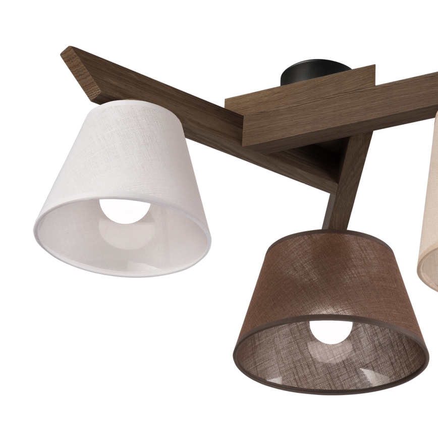 Brilagi - LED Pintakiinnitteinen kattovalaisin ANTHONY 3xE14/40W/230V tammi-pähkinä