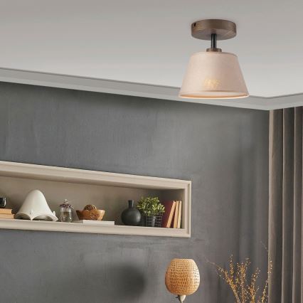 Brilagi - LED Pintakiinnitteinen kattokruunu ANTHONY 1xE14/60W/230V tammi-pähkinä/beige