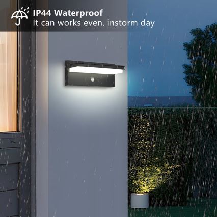 Brilagi - LED aurinkokennoseinävalaisin anturilla SUN SENSE LED/10W/3,7V 4000 mAh IP44