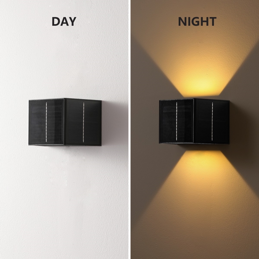 Brilagi - LED aurinkokenno seinävalo anturilla SOLAR CUBE LED/2W/3,2V IP54