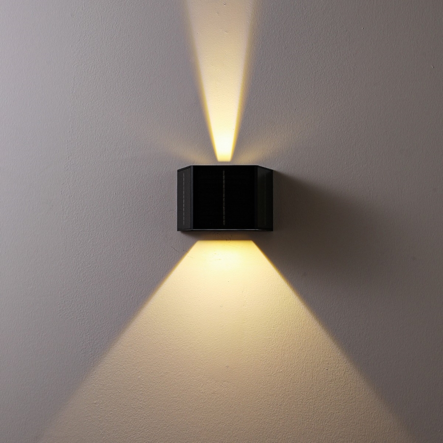 Brilagi - LED aurinkokenno seinävalo anturilla SOLAR CUBE LED/2W/3,2V IP54