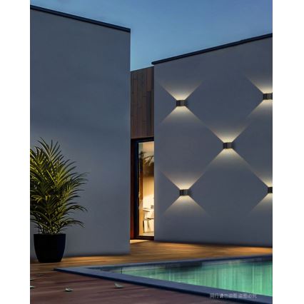 Brilagi - LED aurinkokenno seinävalo anturilla SOLAR CUBE LED/2W/3,2V IP54