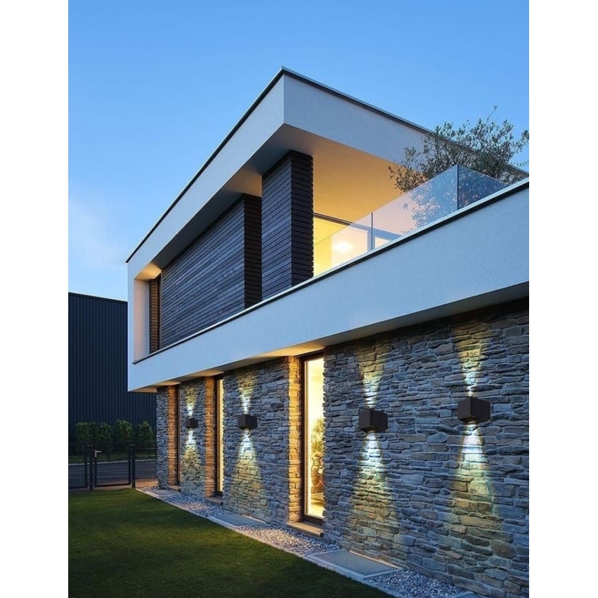 Brilagi - LED aurinkokenno seinävalo anturilla SOLAR CUBE LED/2W/3,2V IP54