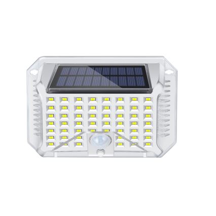 Brilagi - LED aurinkokenno seinävalo anturilla WALLIE LED/4W/5,5V 6500K IP64 hopea