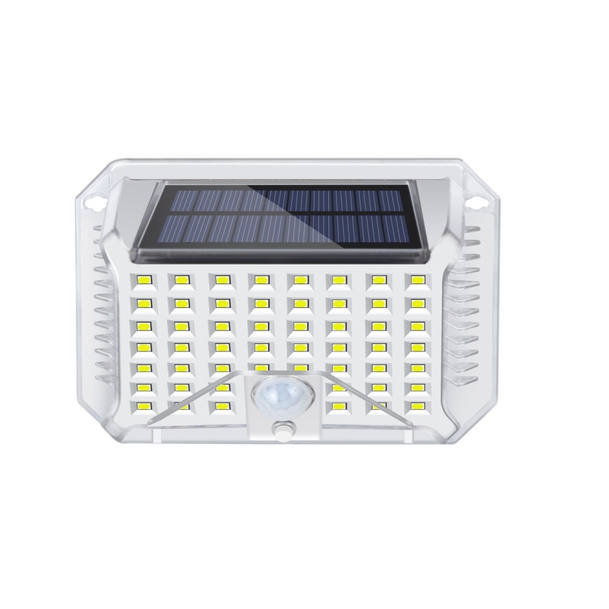 Brilagi - LED aurinkokenno seinävalo anturilla WALLIE LED/4W/5,5V 6500K IP64 hopea
