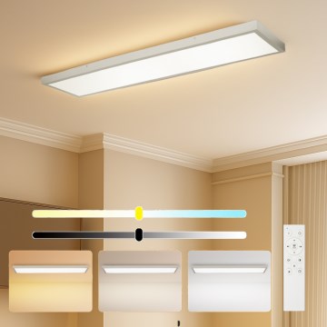 Brilagi - LED-himennettävä kylpyhuoneen kattovalaisin FRAME SMART LED/50W/230V 120x30 cm 3000-6000K IP44 hopea + kauko-ohjain