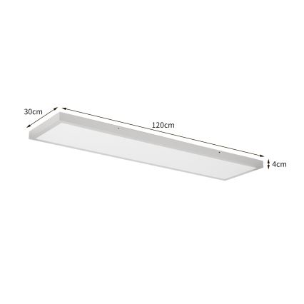 Brilagi - LED-himennettävä kylpyhuoneen kattovalaisin FRAME SMART LED/50W/230V 120x30 cm 3000-6000K IP44 hopea + kauko-ohjain